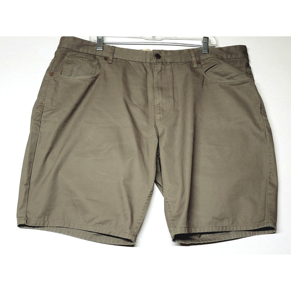 Pendleton Khaki Shorts Men's 40 Olive Cotton Blend Twill‎ Flat Front 5-Pocket